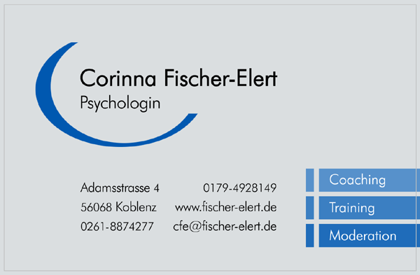 Corinna Fischer Elert - Psychologin - Coaching. Training, Moderation
